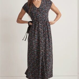 Madewell Button-Front Midi Dress in Awakened Blooms